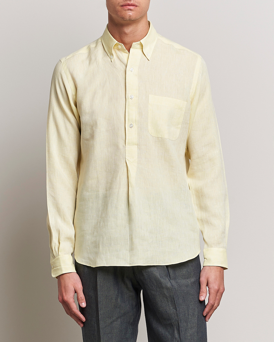 Herr |  | Beams F | Button Down Pullover Shirt Yellow