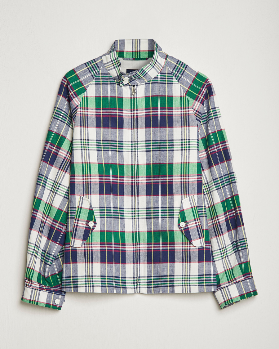 Herr | Jackor | Beams F | Driving Blouson Blue Madras