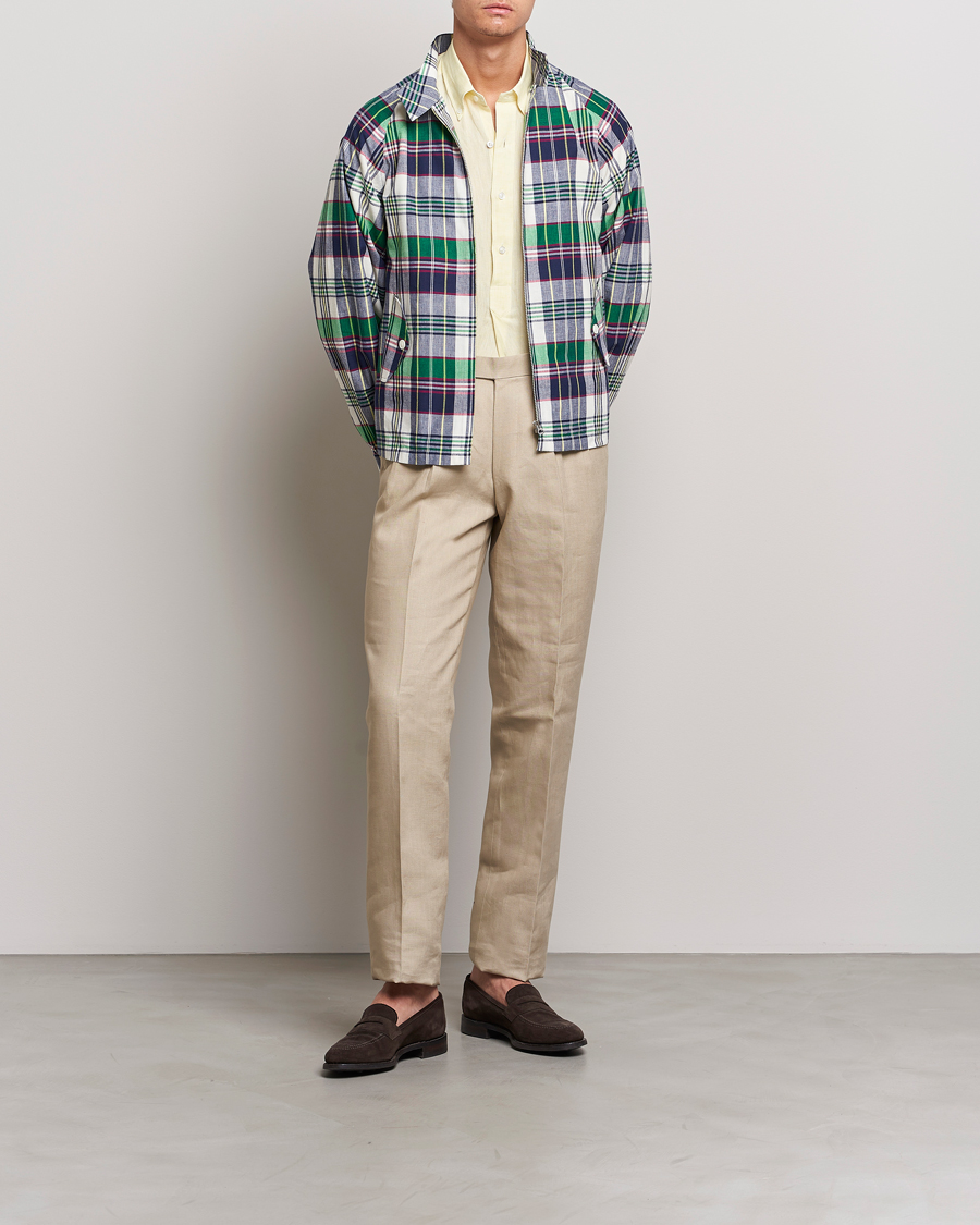 Herr | Jackor | Beams F | Driving Blouson Blue Madras