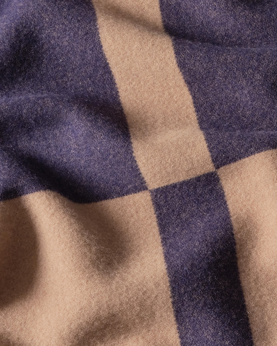 Herr | Ralph Lauren Home Northam RL Graphic Colour Block Wool Throw Camel/Navy | Ralph Lauren Home | Northam RL Graphic Colour Block Wool Throw Camel/Navy