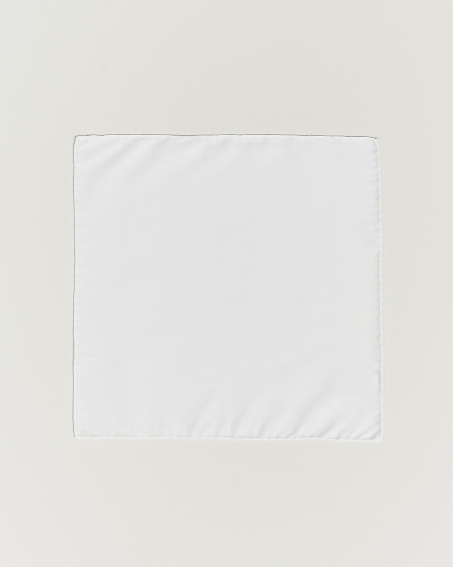 Herr | Näsdukar | Eton | Signature Twill Pocket Square White