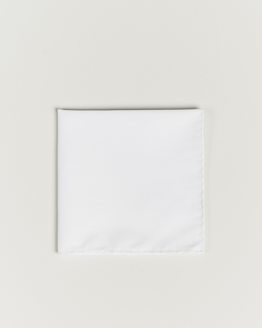 Herr | Näsdukar | Eton | Signature Twill Pocket Square White