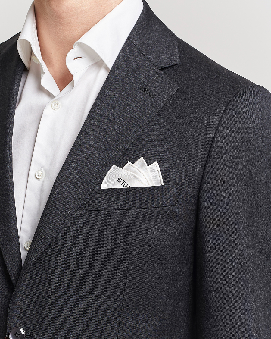 Herr | Business & Beyond | Eton | Silk Pocket Square White