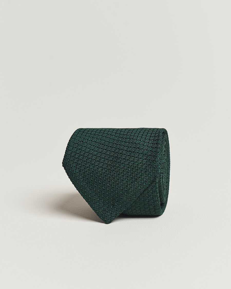 Herr | Slipsar | Eton | Grenadine Tie Dark Green
