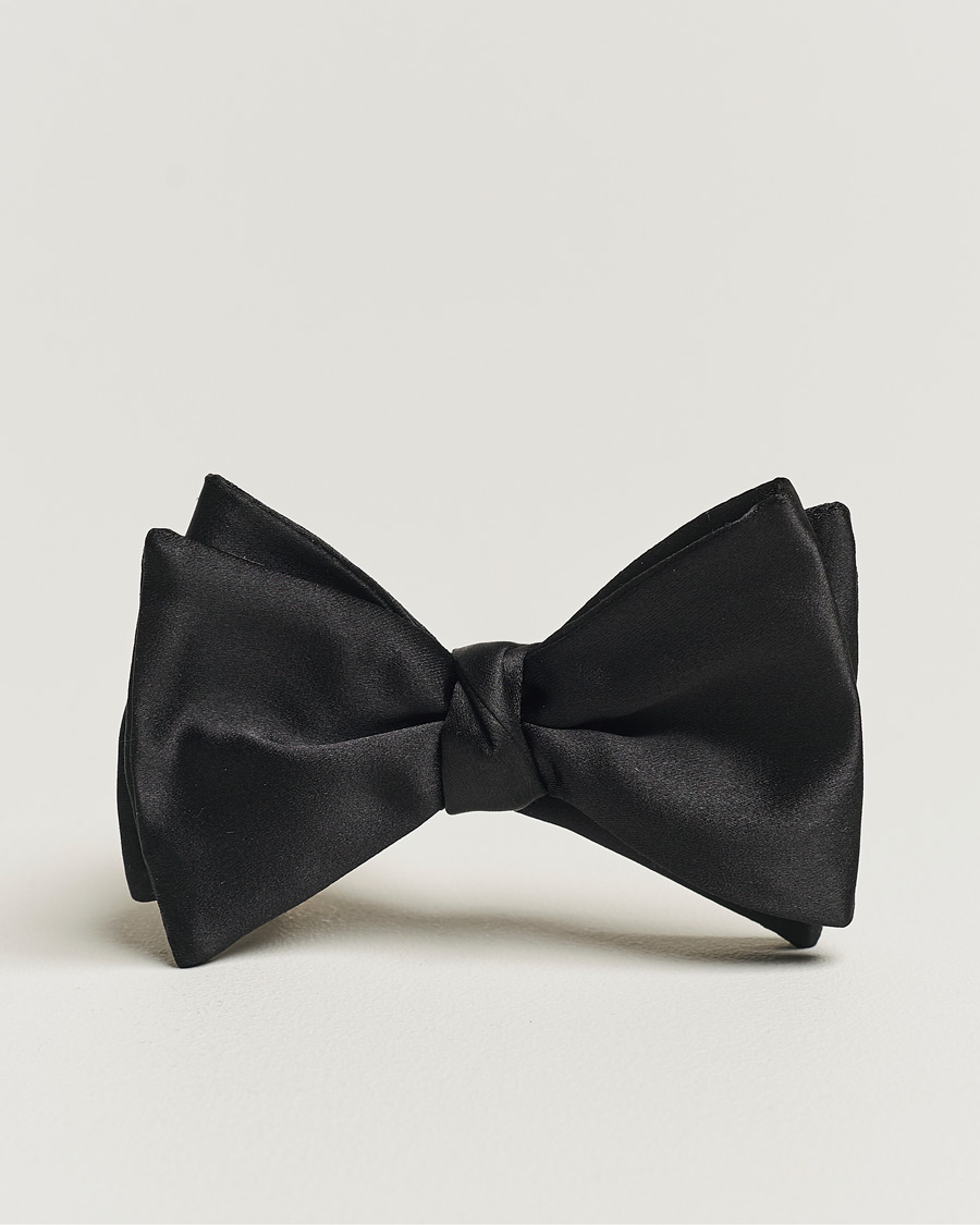 Herr | Flugor | Eton | Self-Tie Silk Bow Tie Black