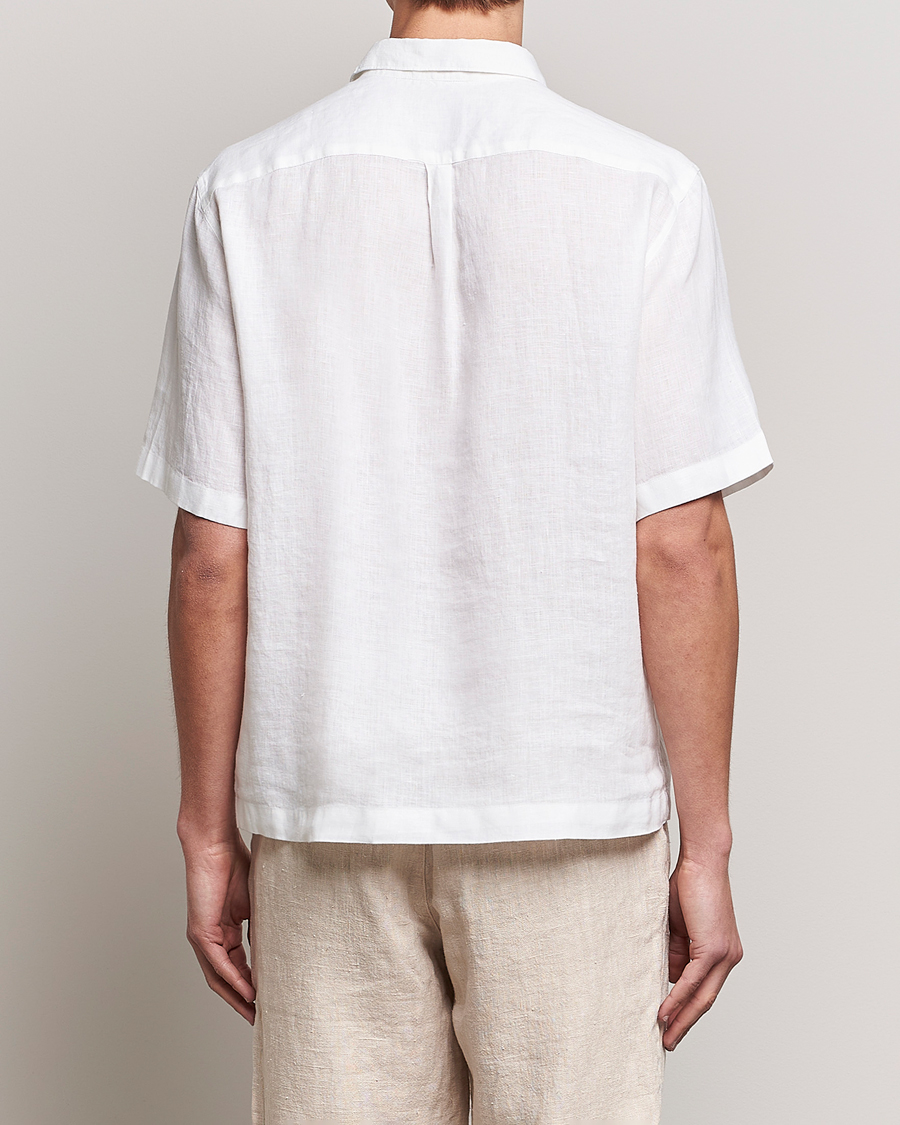Herr | Skjortor | Oscar Jacobson | Regular Fit City Signature Linen Shirt White