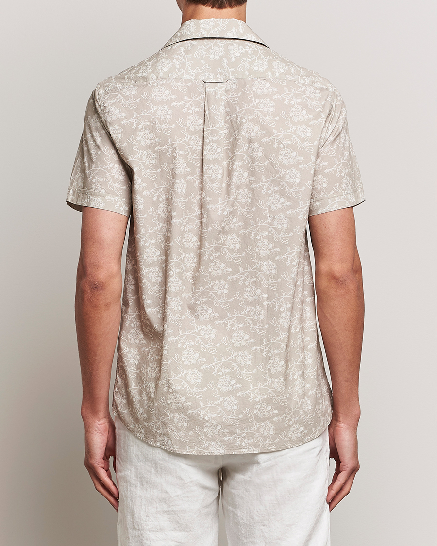 Herr | Skjortor | Morris | Printed Short Sleeve Shirt Khaki