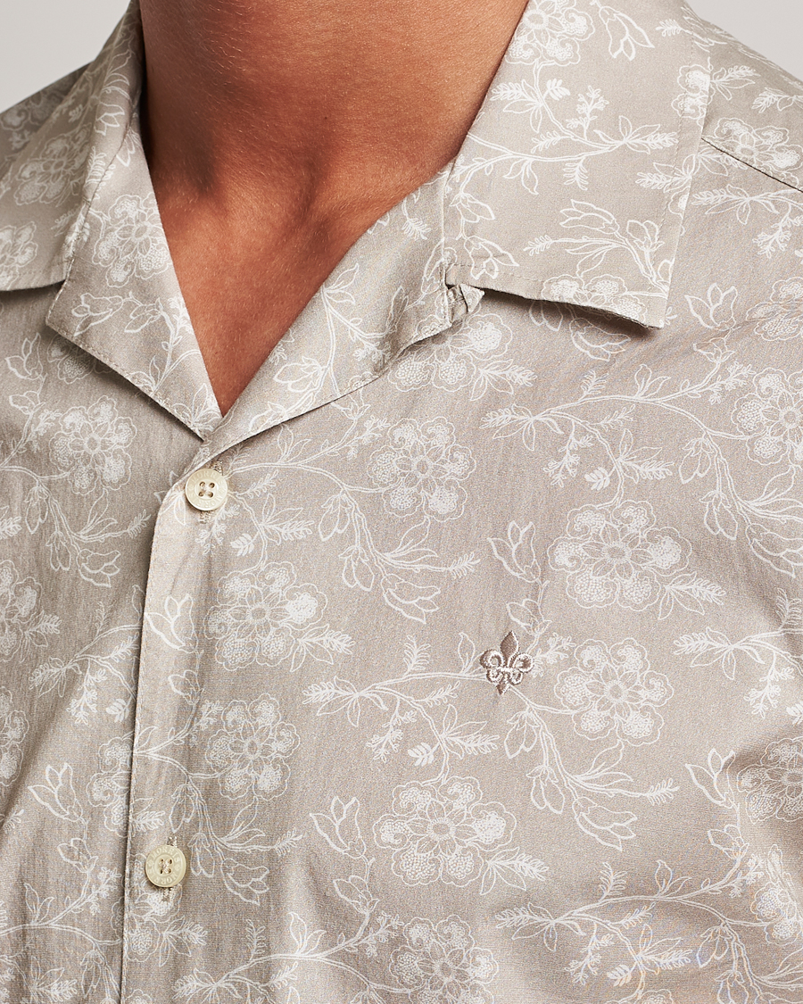 Herr | Skjortor | Morris | Printed Short Sleeve Shirt Khaki