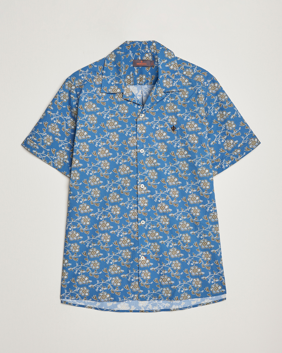 Herr | Skjortor | Morris | Printed Short Sleeve Shirt Blue