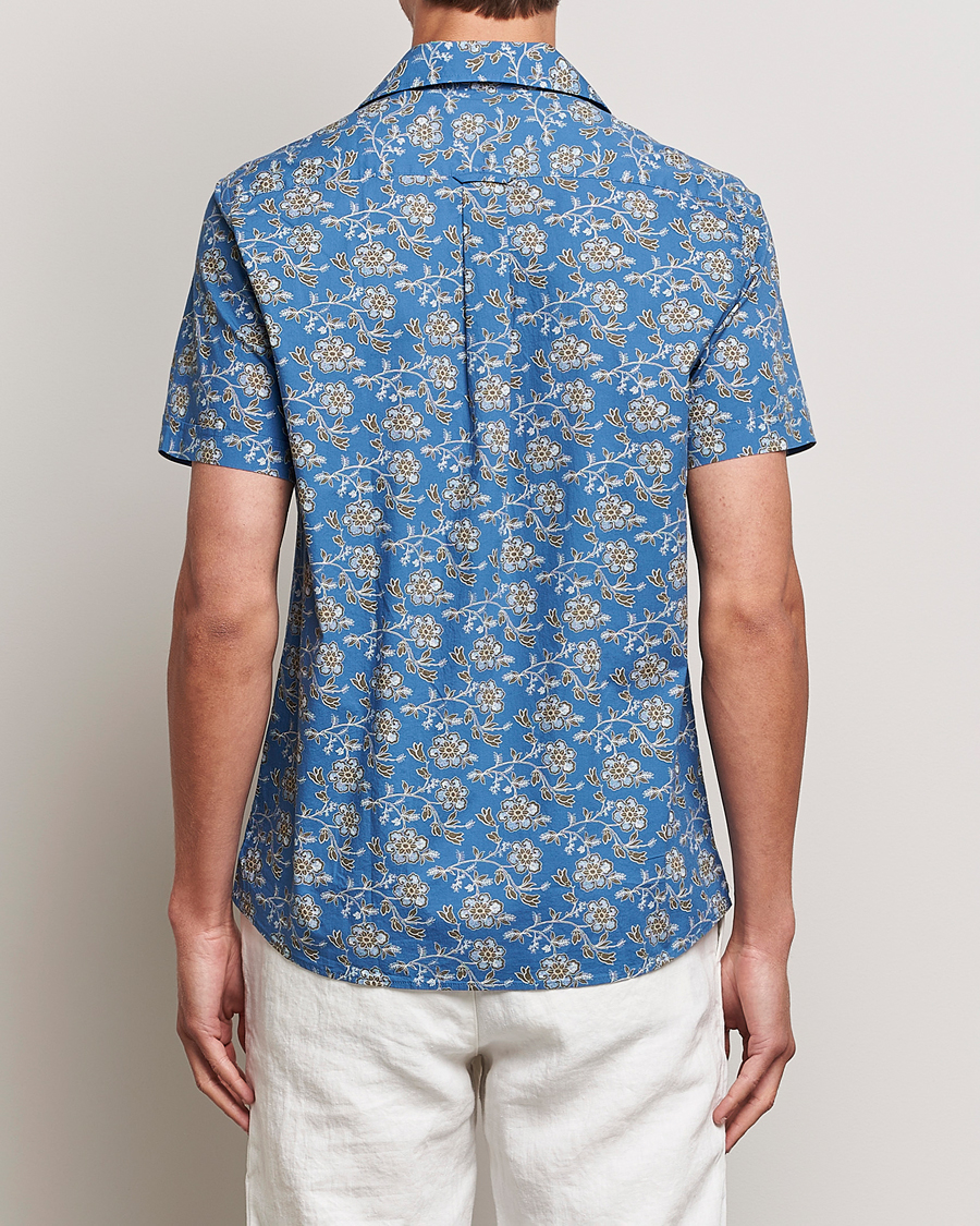 Herr | Skjortor | Morris | Printed Short Sleeve Shirt Blue