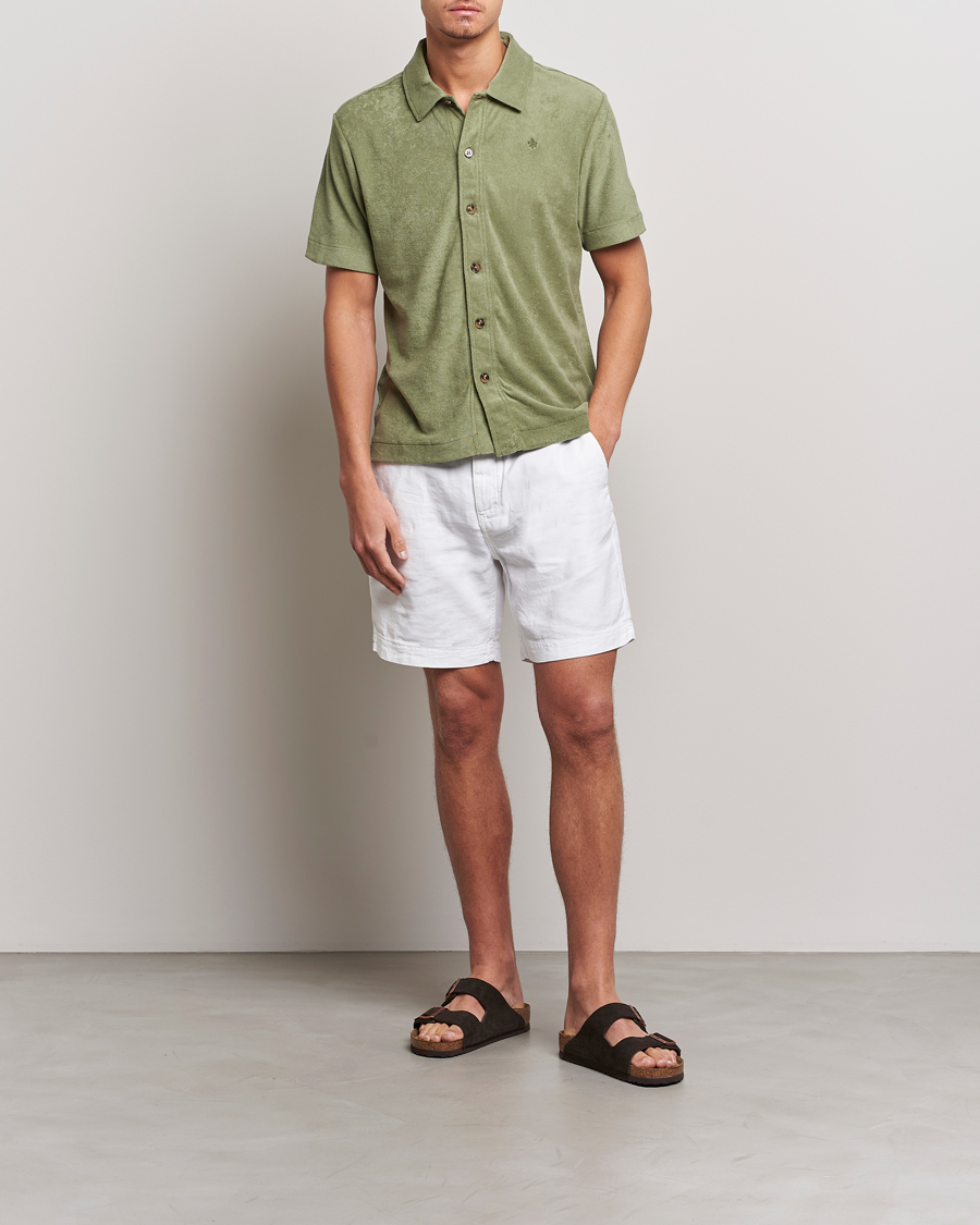 Herr | Shorts | Morris | Fenix Linen Drawstring Shorts White