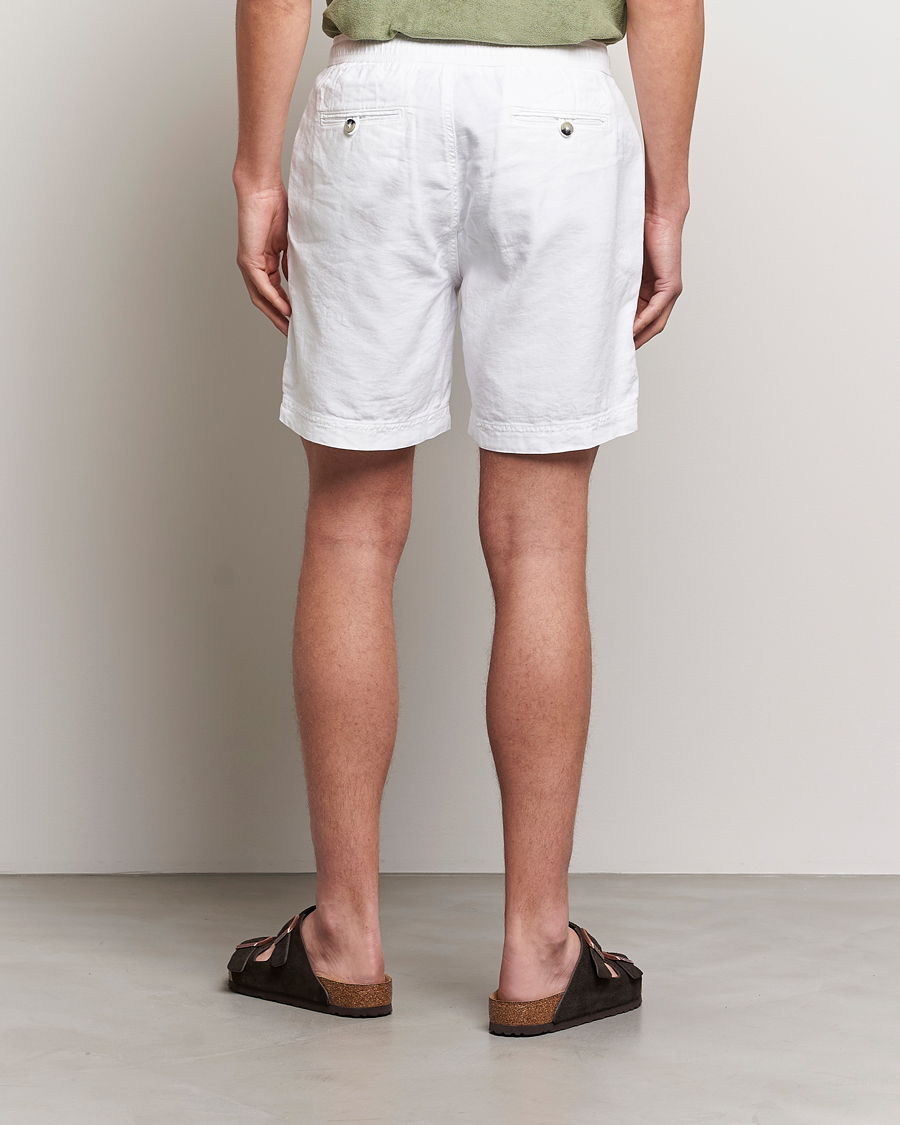 Herr | Shorts | Morris | Fenix Linen Drawstring Shorts White