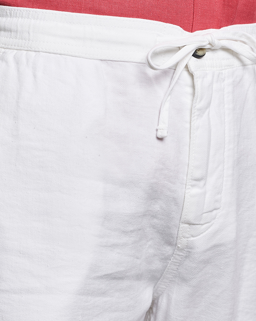 Herr | Byxor | Morris | Fenix Linen Drawstring Trousers White
