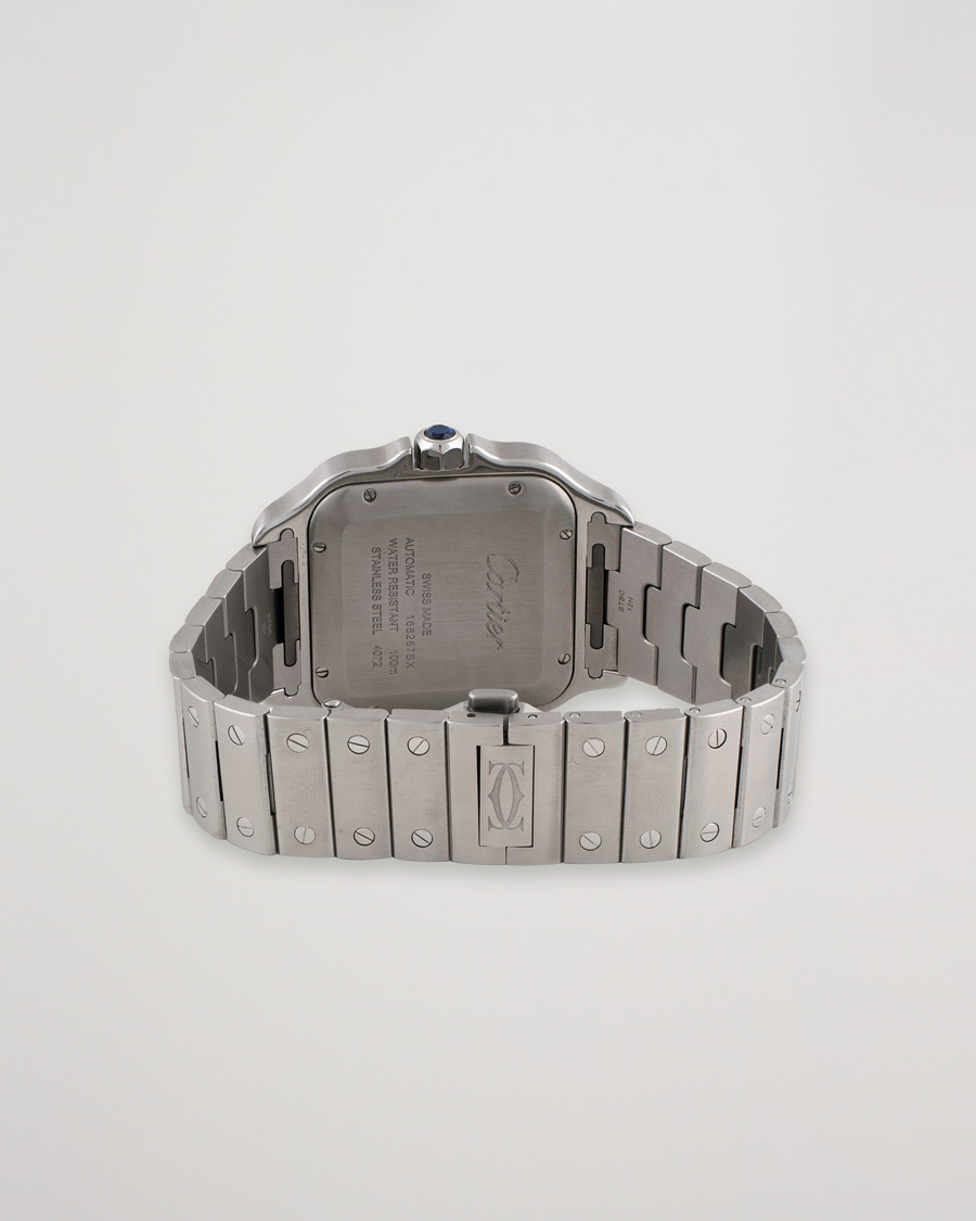 Herr | Pre-Owned & Vintage Watches | Cartier Pre-Owned | Santos De Cartier Steel White