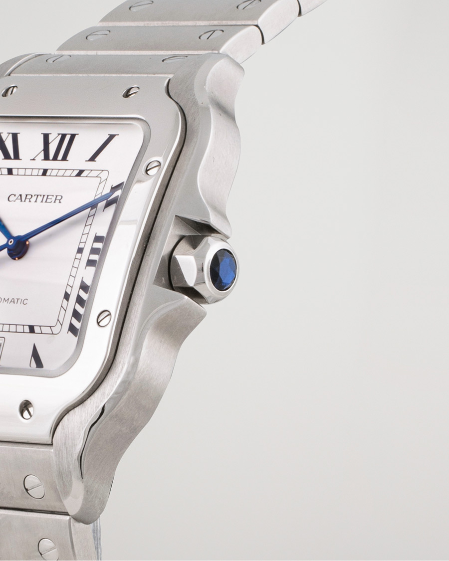 Herr | Pre-Owned & Vintage Watches | Cartier Pre-Owned | Santos De Cartier Steel White
