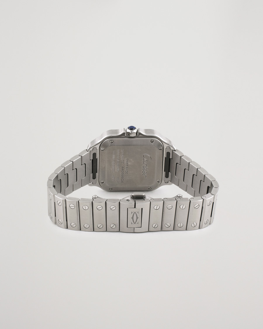 Herr | Pre-Owned & Vintage Watches | Cartier Pre-Owned | Santos De Cartier WSSA0029 Steel White