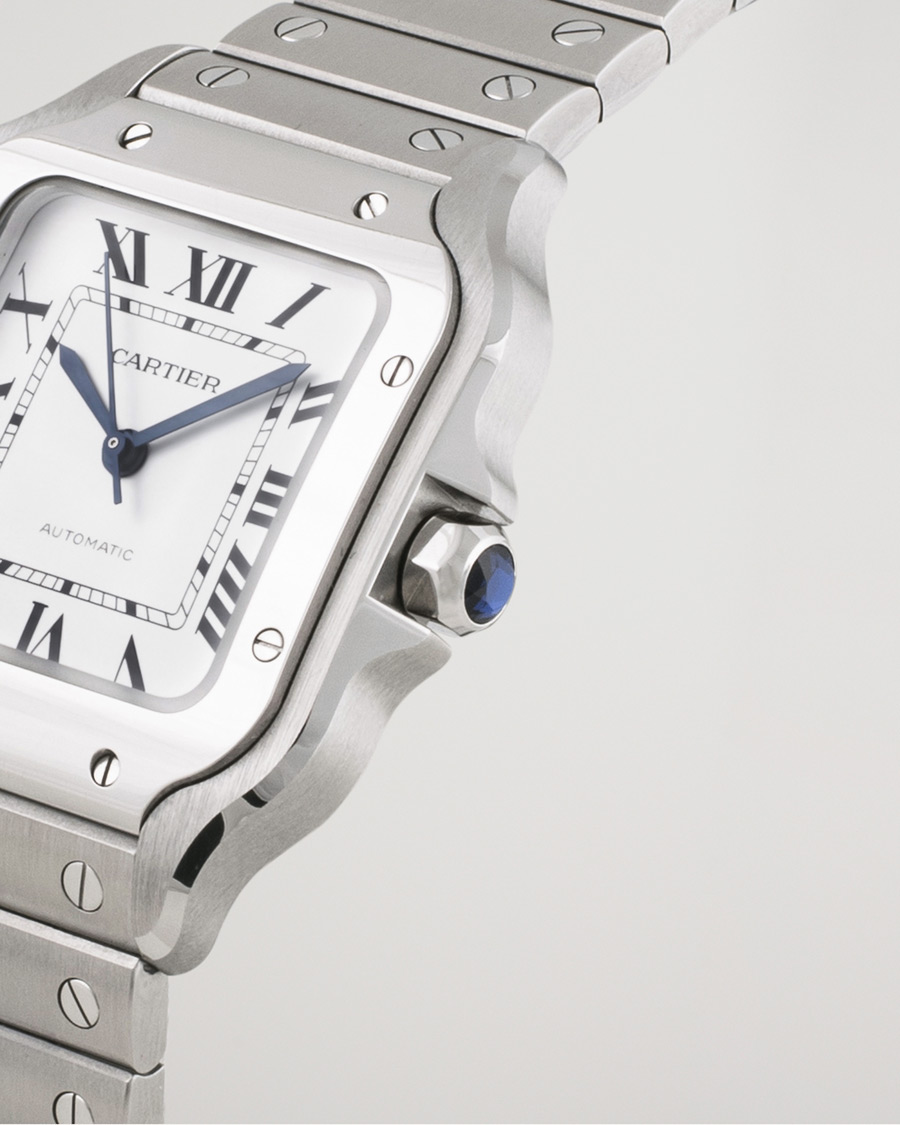 Herr | Pre-Owned & Vintage Watches | Cartier Pre-Owned | Santos De Cartier WSSA0029 Steel White