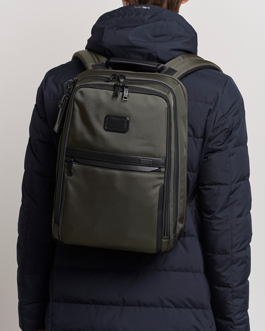 Herr | TUMI | TUMI | Alpha 3 Slim Backpack Olive Night