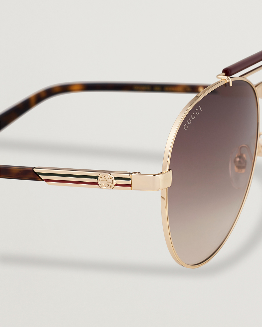 Herr | Solglasögon | Gucci | GG1287S Sunglasses Havana/Gold