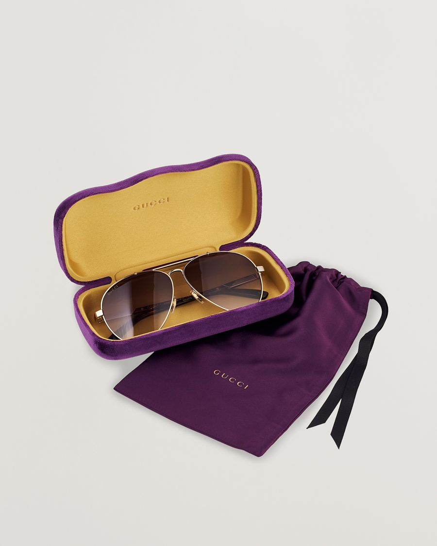 Herr | Solglasögon | Gucci | GG1287S Sunglasses Havana/Gold