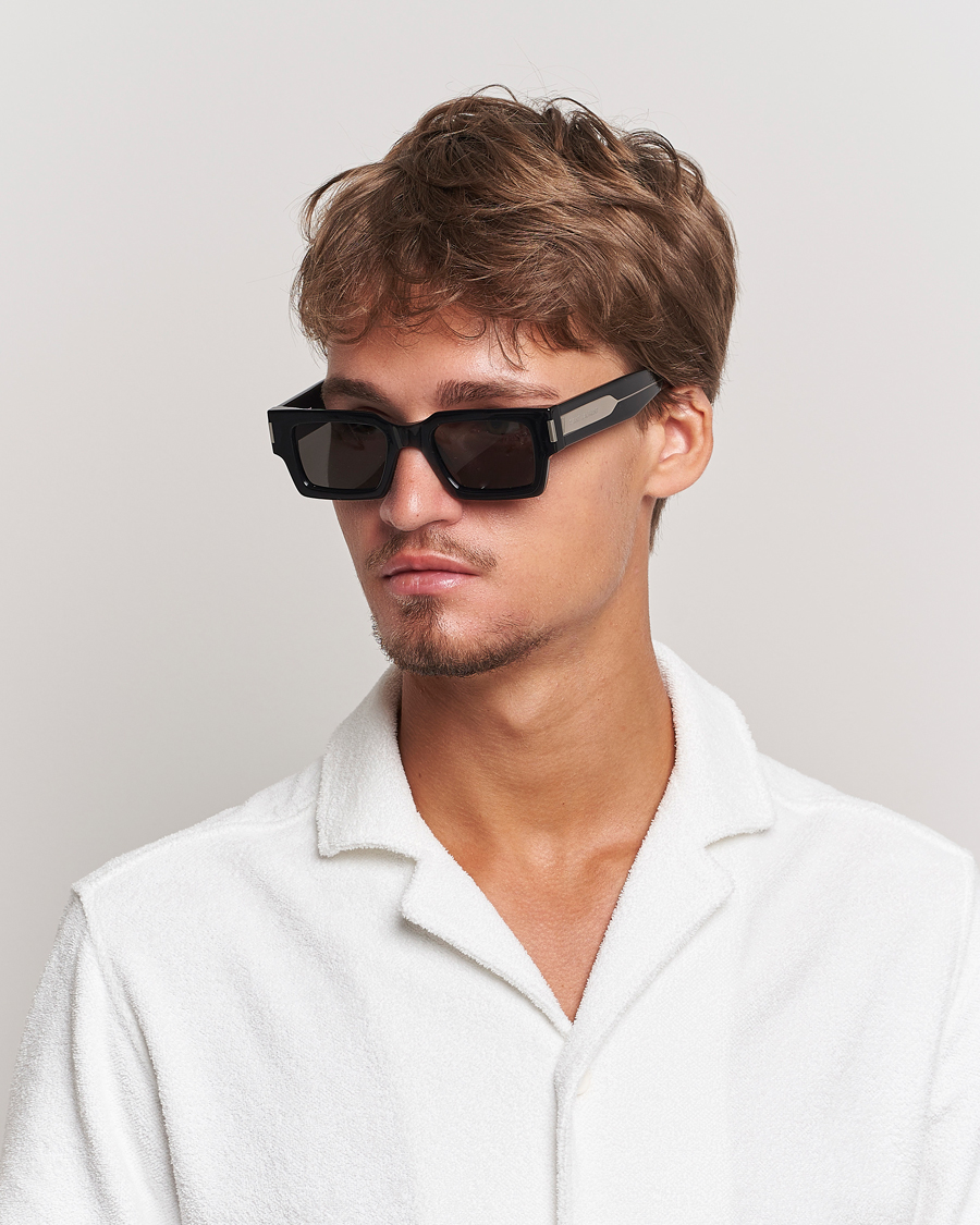 Herr | Fyrkantiga solglasögon | Saint Laurent | SL 572 Sunglasses Black/Crystal