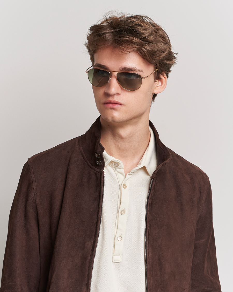 Herr | Pilotsolglasögon | Oliver Peoples | Benedict Sunglasses Rose Gold