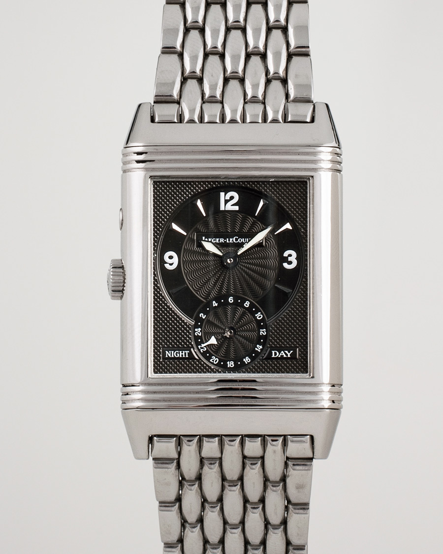 Herr | Pre-Owned & Vintage Watches | Jaeger-LeCoultre Pre-Owned | Reverso Duoface 270.8.54 Steel Silver Black
