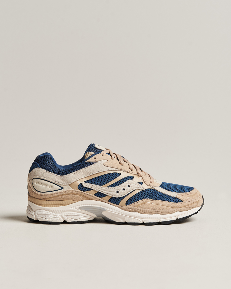 Saucony Progrid Omni 9 Running Sneaker Beige Blue