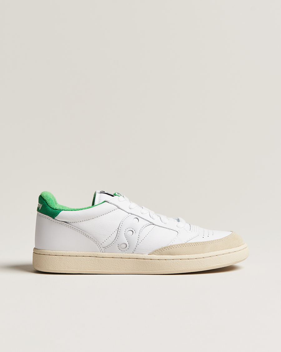 Herr | Saucony Jazz Court Leather Sneaker White/Green | Saucony | Jazz Court Leather Sneaker White/Green