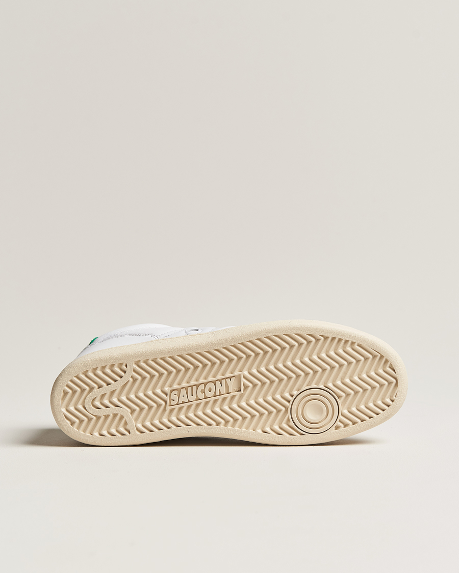 Herr | Saucony Jazz Court Leather Sneaker White/Green | Saucony | Jazz Court Leather Sneaker White/Green