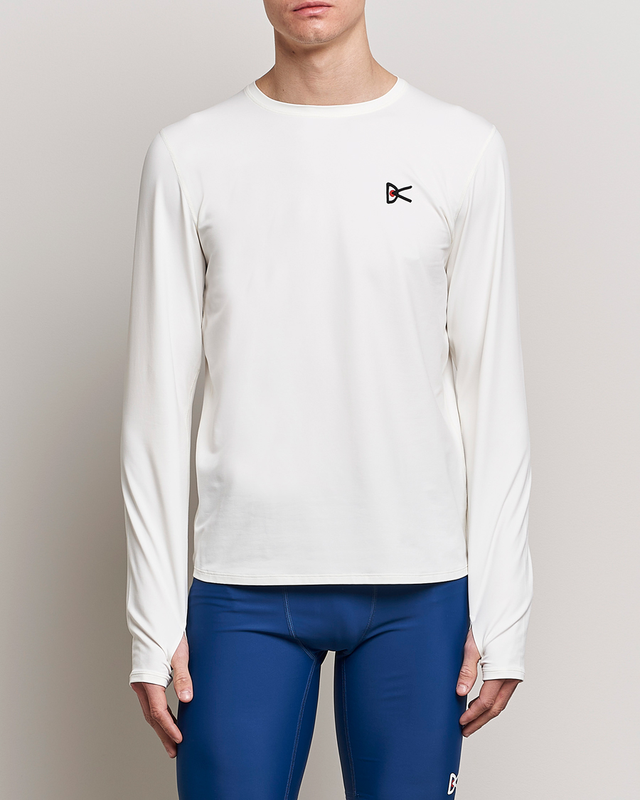 Herr | Running | District Vision | Deva-Tech Long Sleeve T-Shirt White