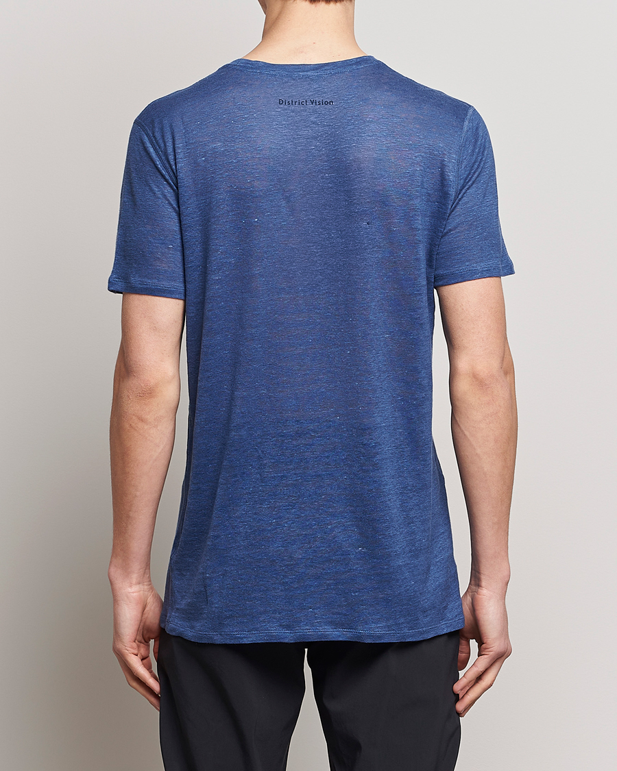 Herr | T-Shirts | District Vision | Suhka Hemp Short Sleeve T-Shirt Ocean Blue