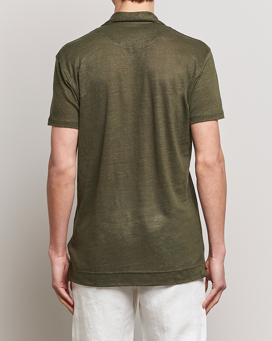 Herr | Pikéer | Orlebar Brown | Felix Placket Short Sleeve Linen Polo Palm