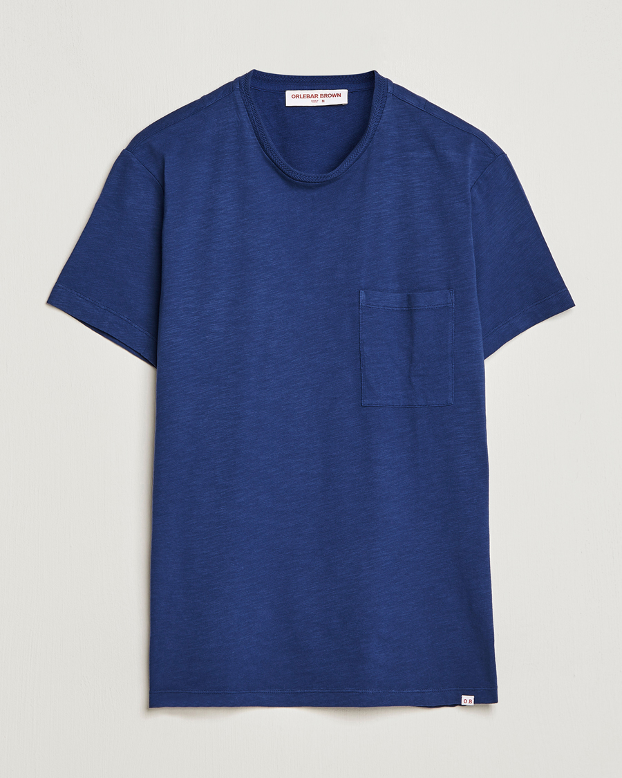 Herr | T-Shirts | Orlebar Brown | OB Classic Garment Dyed Cotton T-Shirt Lagoon Blue