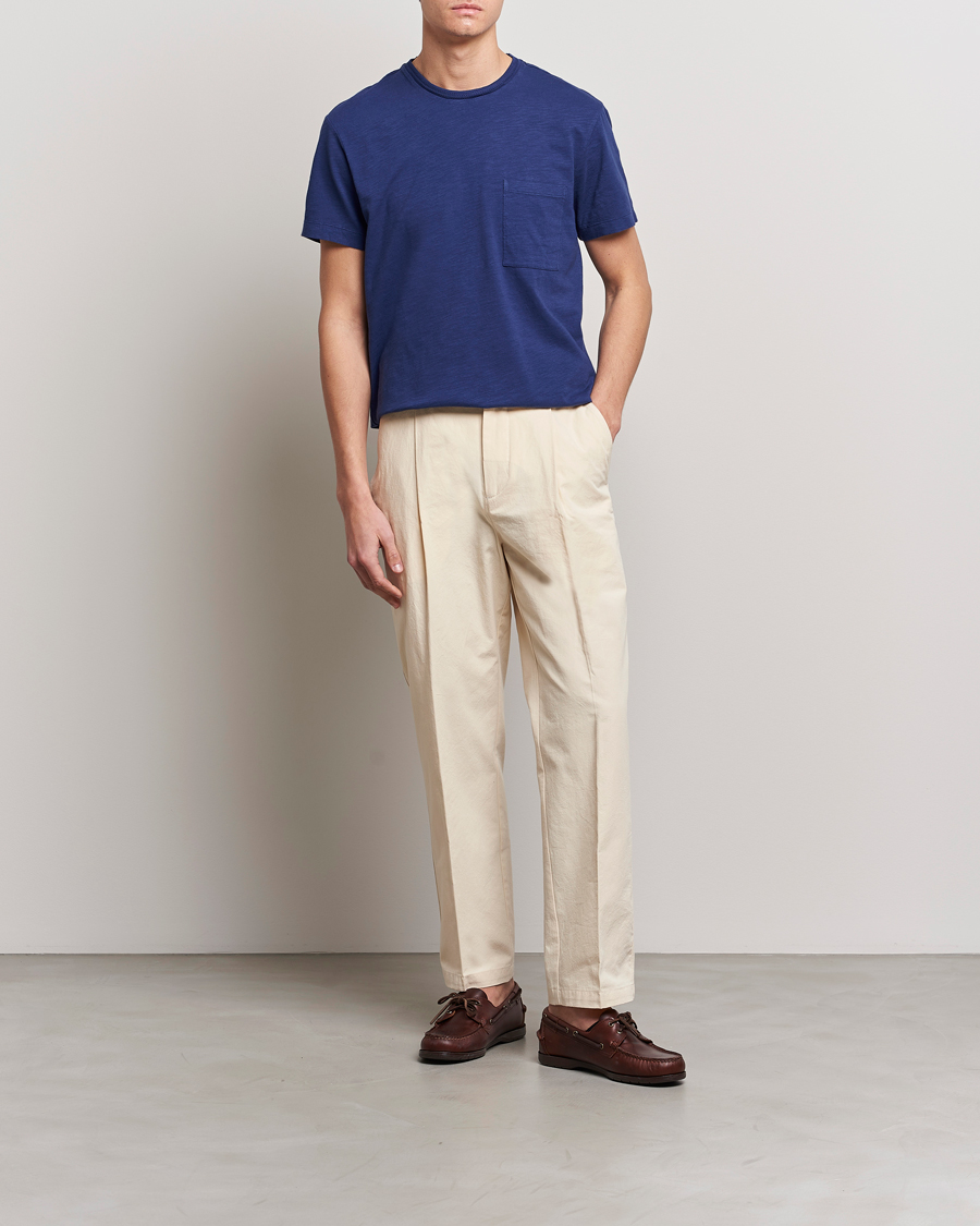Herr | T-Shirts | Orlebar Brown | OB Classic Garment Dyed Cotton T-Shirt Lagoon Blue