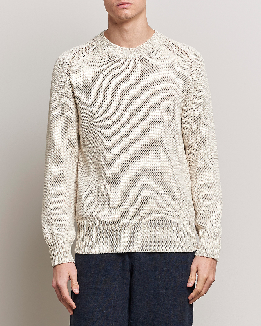 Herr | Tröjor | Orlebar Brown | Lippen Organic Cotton Sweatshirt White Sand