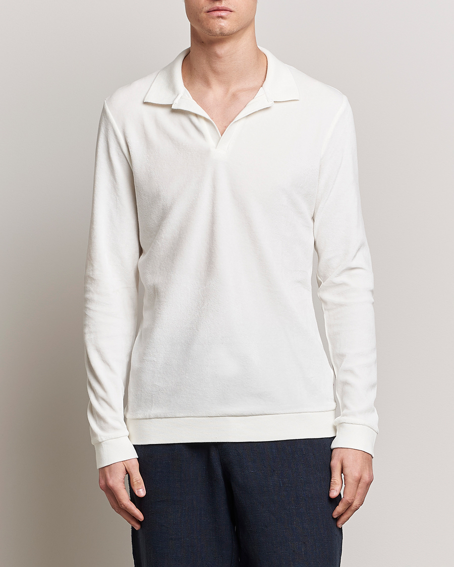 Herr | Tröjor | Orlebar Brown | Bouvet Cotton/Modal Terry Long Sleeve Terry Sandbar
