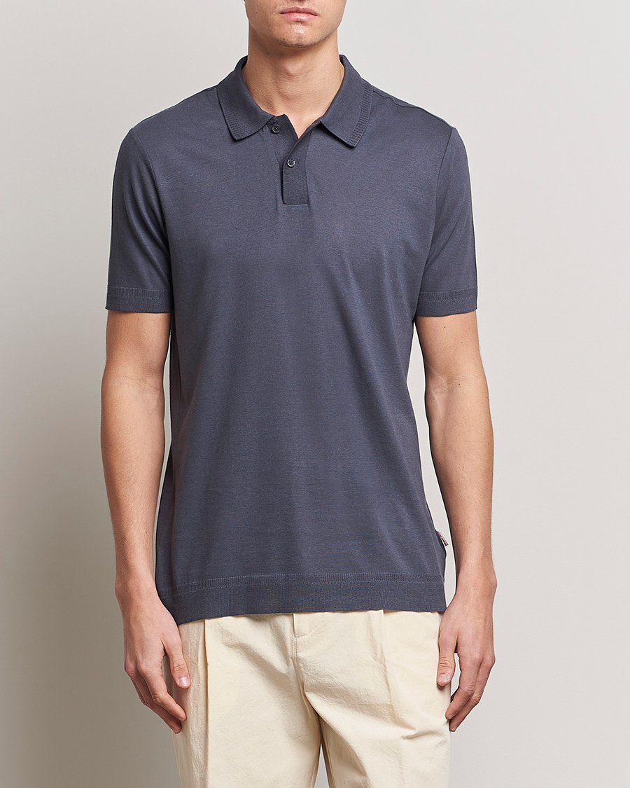 Herr |  | Orlebar Brown | Jarrett Knitted Rib Polo Piranha Grey