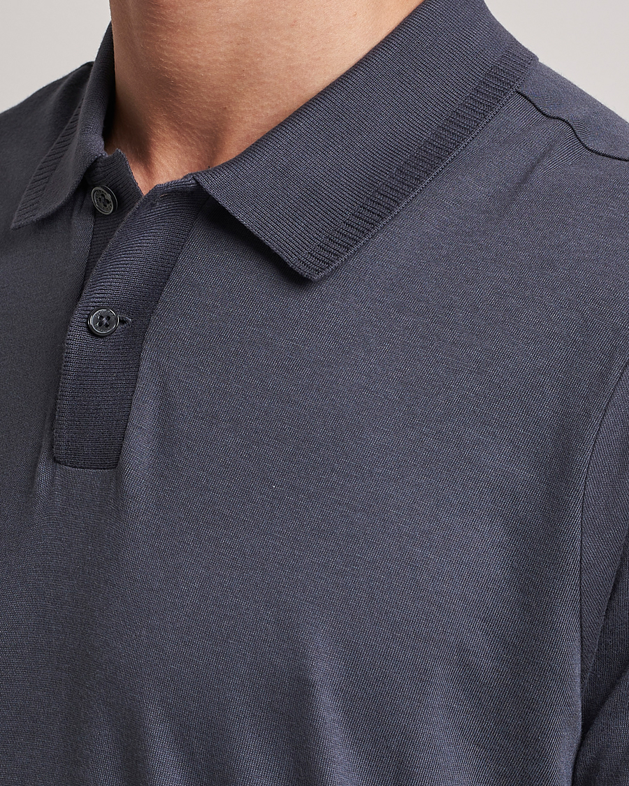 Herr | Pikéer | Orlebar Brown | Jarrett Knitted Rib Polo Piranha Grey