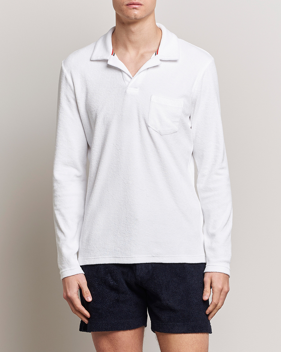 Herr |  | Orlebar Brown | Terry Long Sleeve OB Stripe White