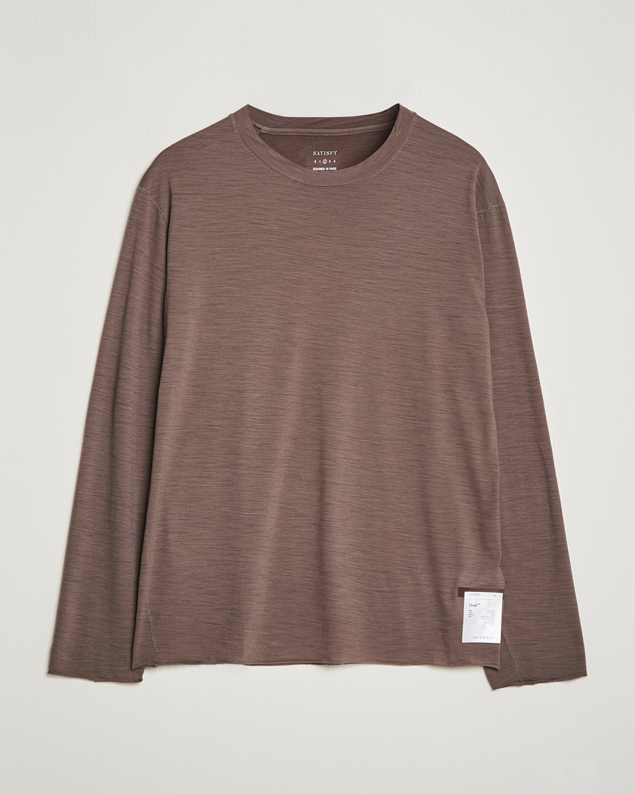 Herr | T-Shirts | Satisfy | CloudMerino Long Tee Warm Stone
