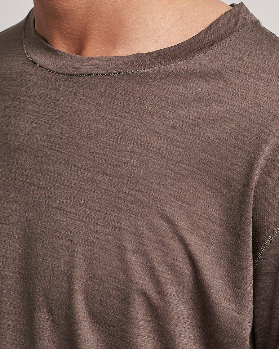 Herr | T-Shirts | Satisfy | CloudMerino Long Tee Warm Stone