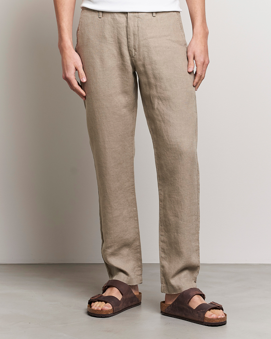Herr | Byxor | NN07 | Karl Linen Trousers Greige