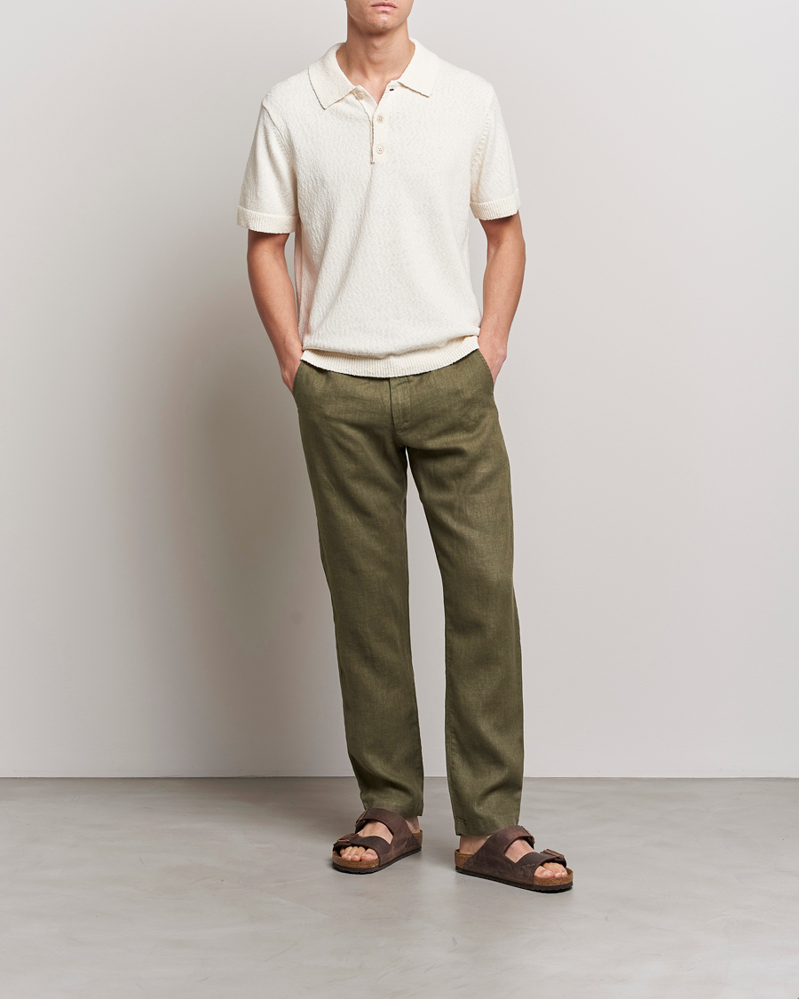 Herr | Byxor | NN07 | Karl Linen Trousers Army
