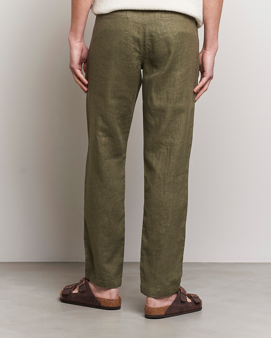Herr | Byxor | NN07 | Karl Linen Trousers Army