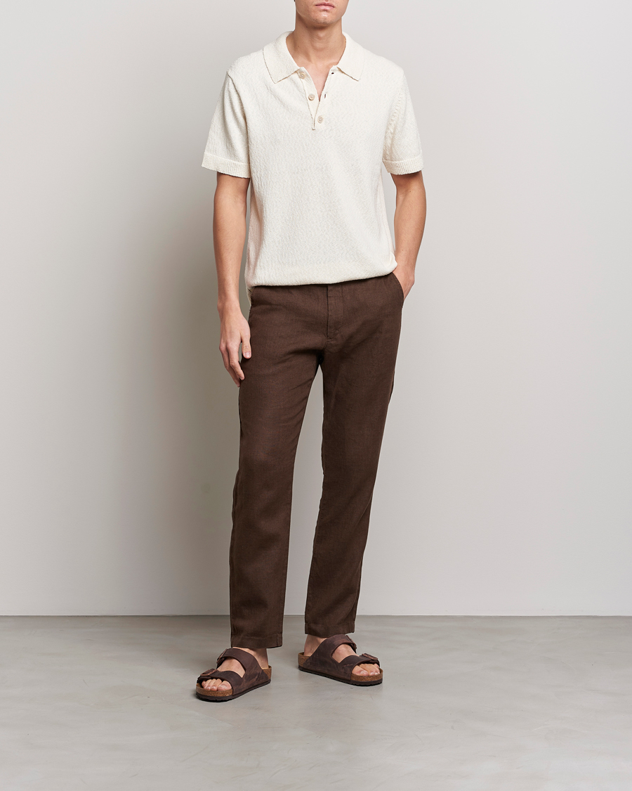 Herr | Byxor | NN07 | Karl Linen Trousers Brown