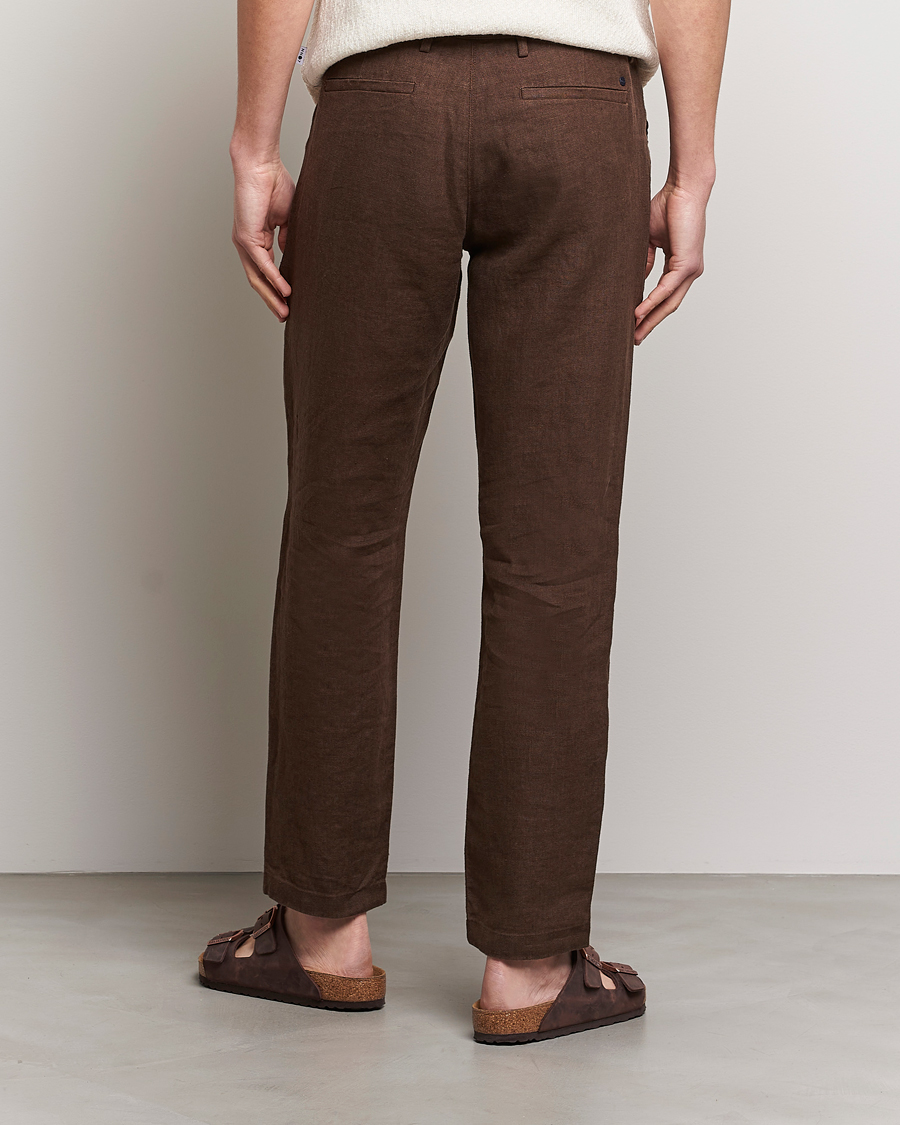Herr | Byxor | NN07 | Karl Linen Trousers Brown