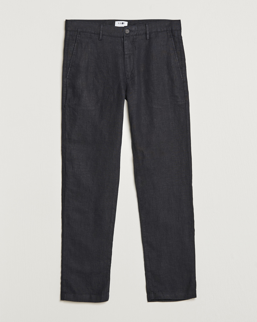 Herr | Byxor | NN07 | Karl Linen Trousers Black