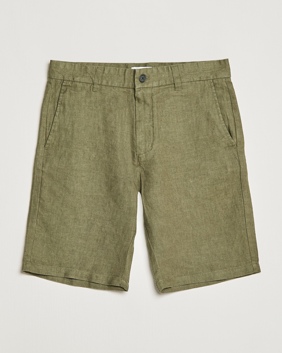 Herr | Shorts | NN07 | Crown Linen Shorts Army