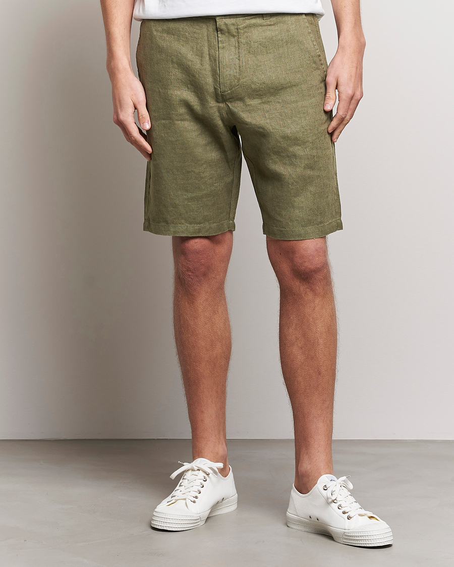 Herr | Realisation | NN07 | Crown Linen Shorts Army